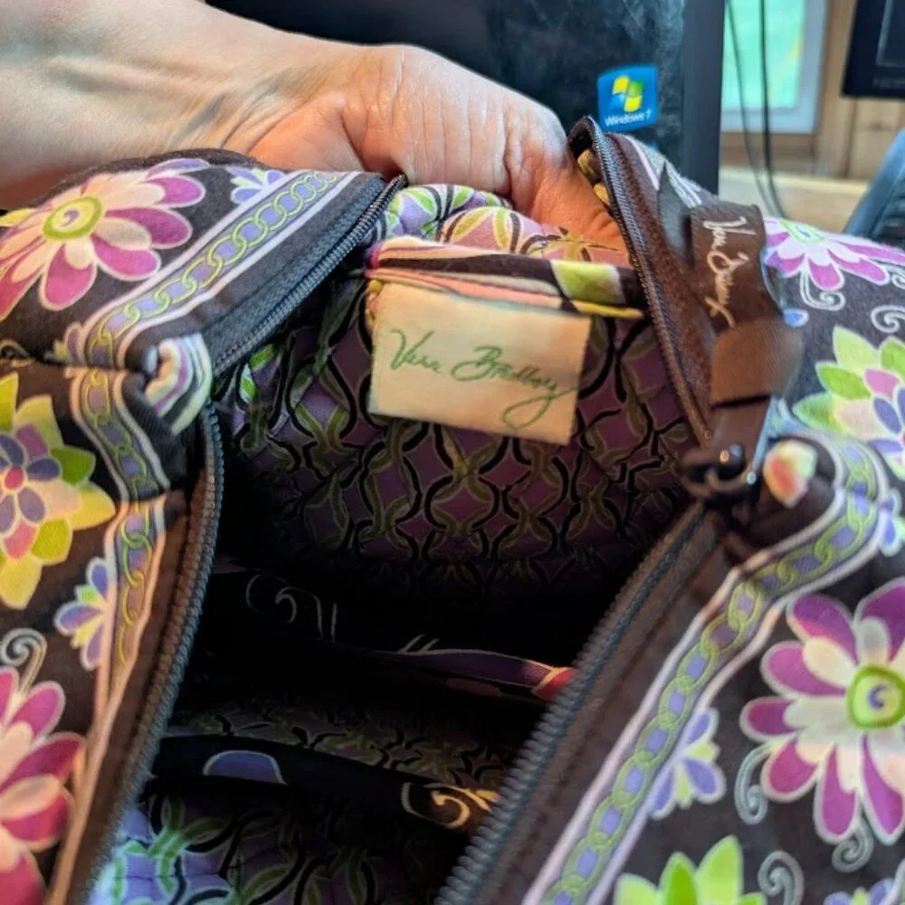 Vera Bradley Floral Quilted Backpack | Purple Punch